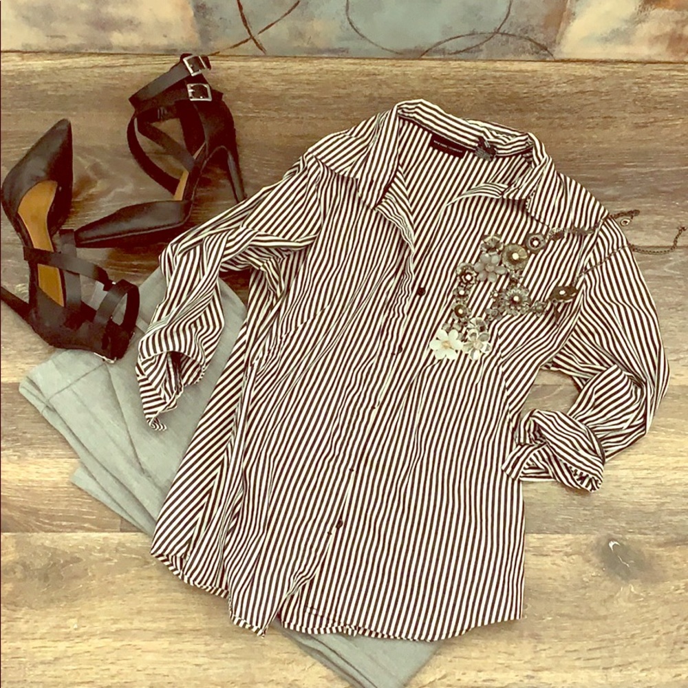 New York & Company pinstriped button down